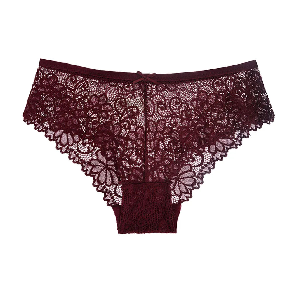 5PCS Mesh Lace Low-Rise Panties (M-2XL)