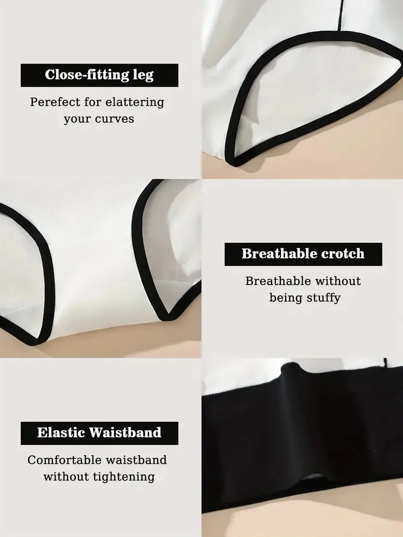 Women’s High Waist Cotton Panties – 4Pcs Body Shaper Comfortable Plus Size Underwear