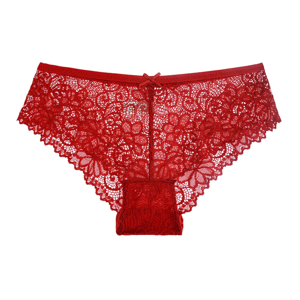 5PCS Mesh Lace Low-Rise Panties (M-2XL)