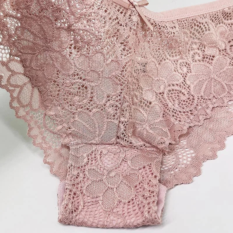 5PCS Mesh Lace Low-Rise Panties (M-2XL)