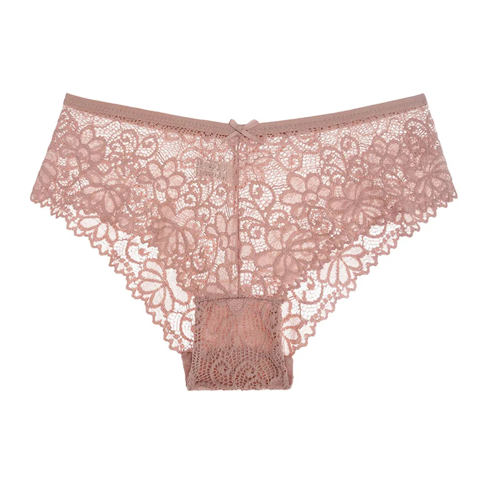 5PCS Mesh Lace Low-Rise Panties (M-2XL)