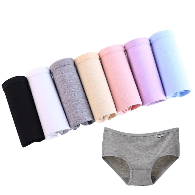 7PCS Women's Cotton Comfortable & Stylish Underwear – Plus Size for Ladies & Girls"