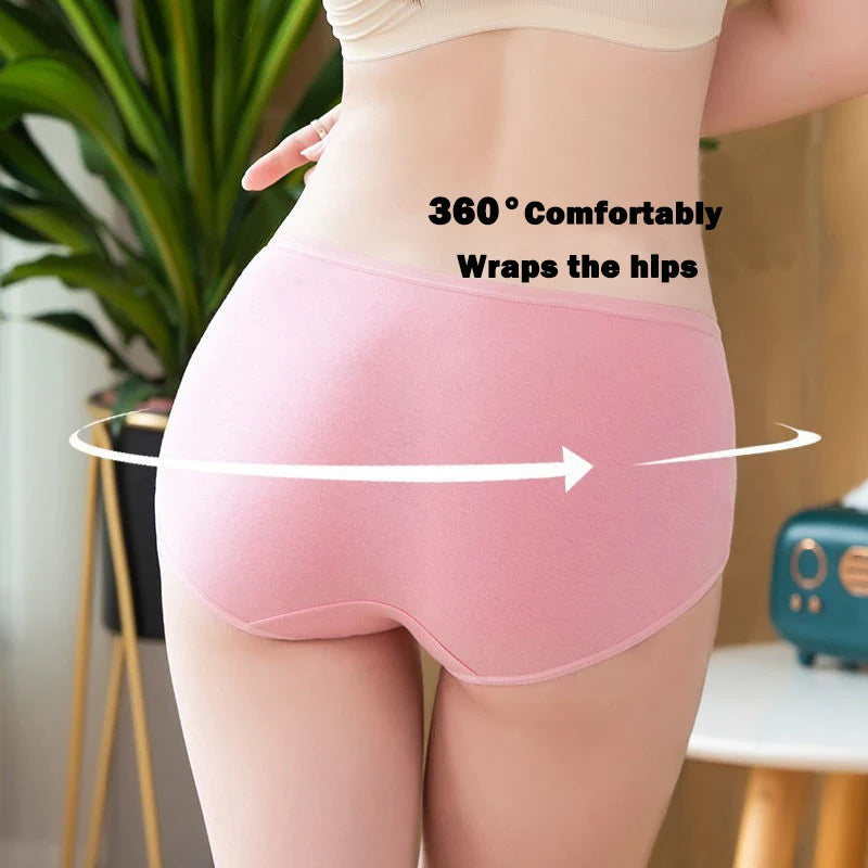 7PCS Women's Cotton Comfortable & Stylish Underwear – Plus Size for Ladies & Girls"