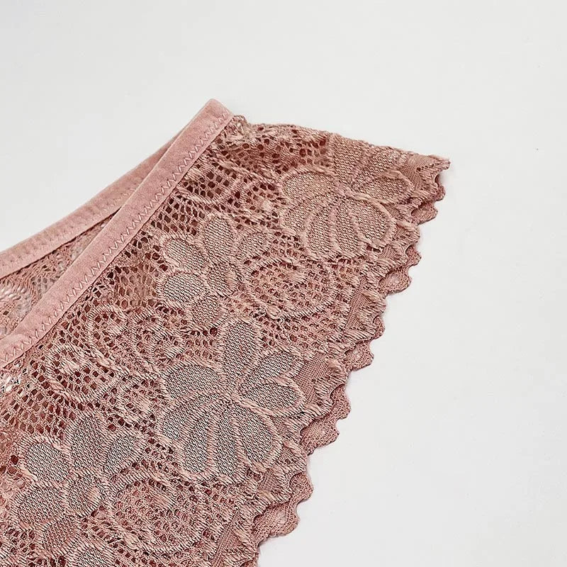 5PCS Mesh Lace Low-Rise Panties (M-2XL)